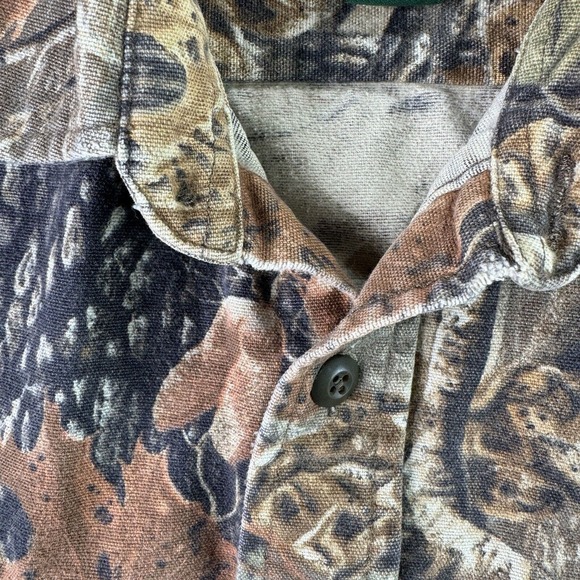 Cabelas Shirt Mens Medium Outdoors Camo Green Button Up Hunting Seclusion 3D - Picture 8 of 9